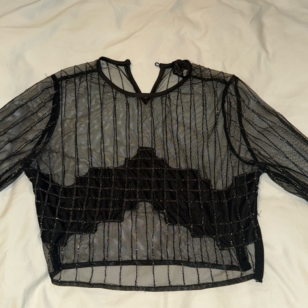 Revolve H:ours embellished mesh top